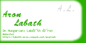 aron labath business card